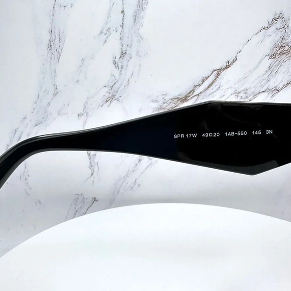 PRADA Sunglasses Black Acetate PR 17WS Symbole Logo Made In Italy Authentic - Picture 9 of 16